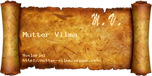 Mutter Vilma névjegykártya